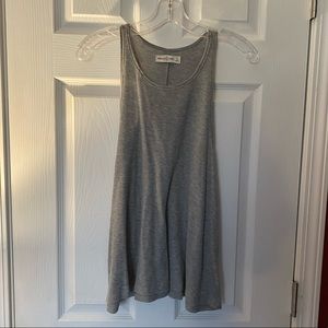 Gray ribbed tank top